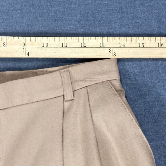 Charter Club 100% Wool Pants Sz 10 Tan Pleated High Waisted Dressy Trousers NEW - Picture 9 of 15